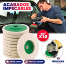 SET DE 10 DISCOS PULIDORES DE LANA