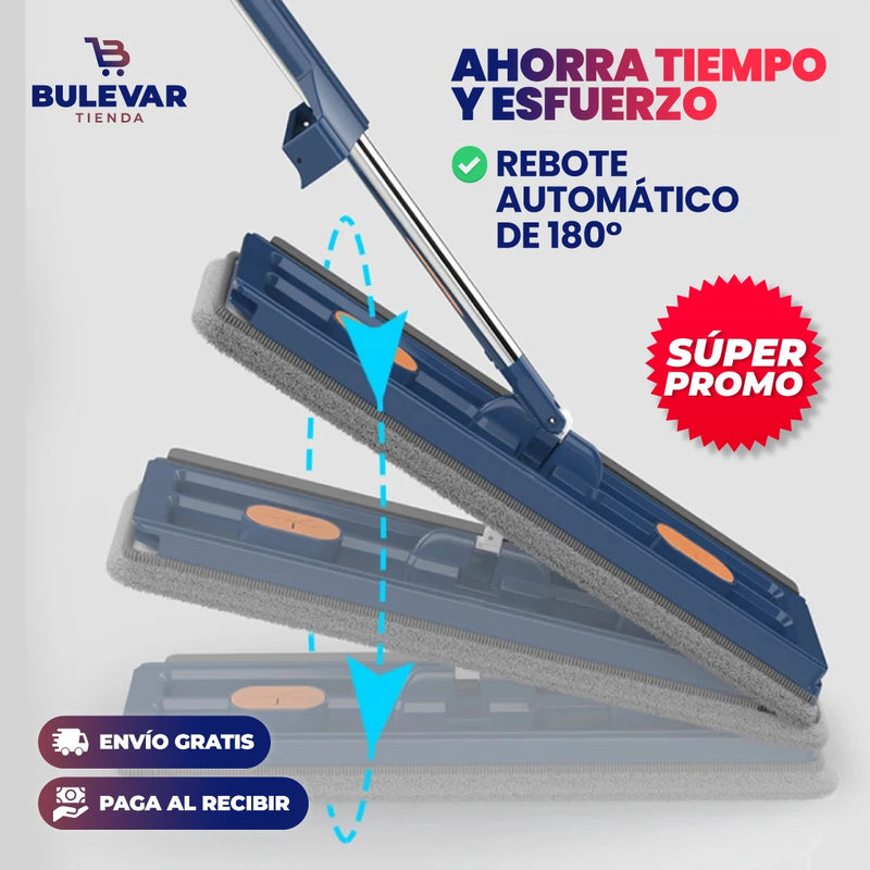 FREGONA, TRAPEADORA PLANA GRANDE CON ESCURRIDO AUTOMÁTICO