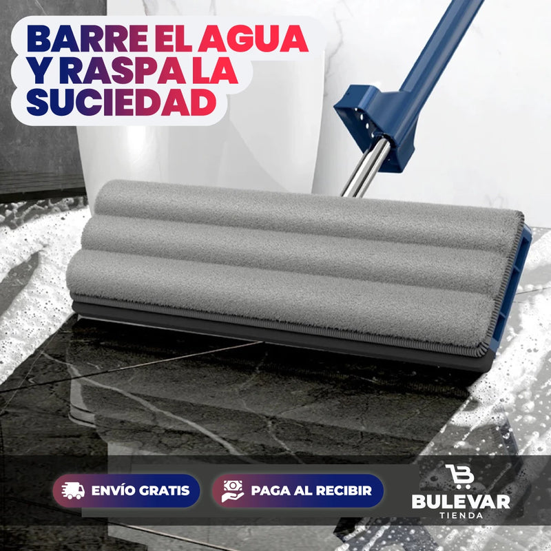 FREGONA, TRAPEADORA PLANA GRANDE CON ESCURRIDO AUTOMÁTICO