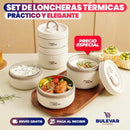 SET X4 PORTACOMIDAS Y LONCHERA TÉRMICA