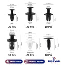 KIT DE CLIPS "REMACHES" PARA COCHE 100 PIEZAS